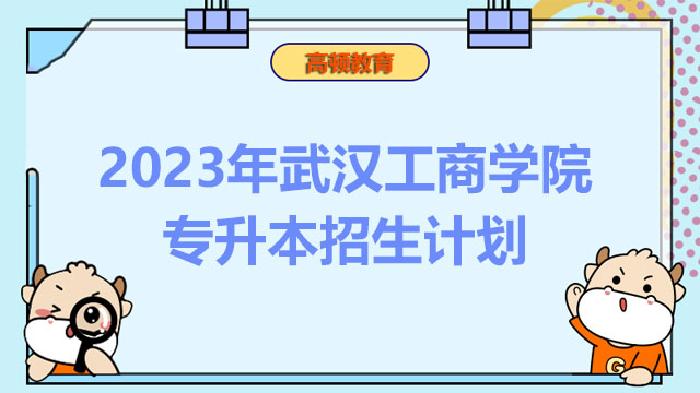2023年武汉工商学院专升本招生计划：共计1552人