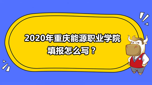 2020年重庆能源职业学院填报怎么写？