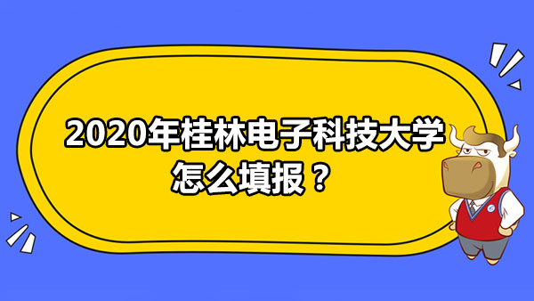 2020年桂林电子科技大学怎么填报？