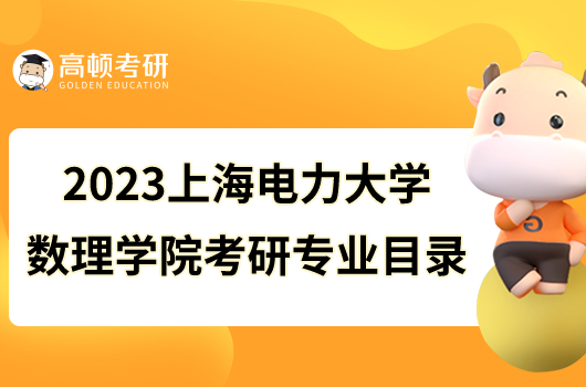 2023上海电力大学数理学院考研专业目录更新！含考试科目