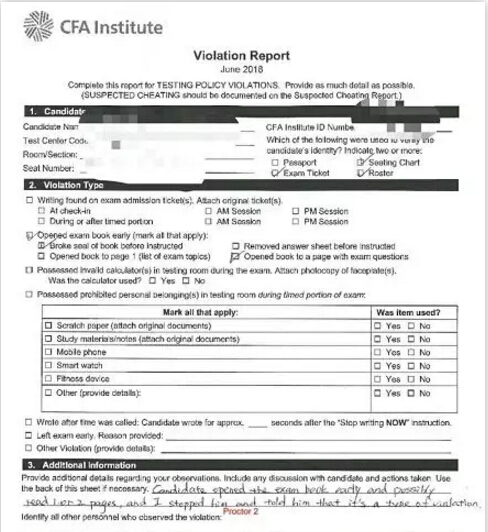 CFA report郵件,cfa考試被report,cfa report如何處理