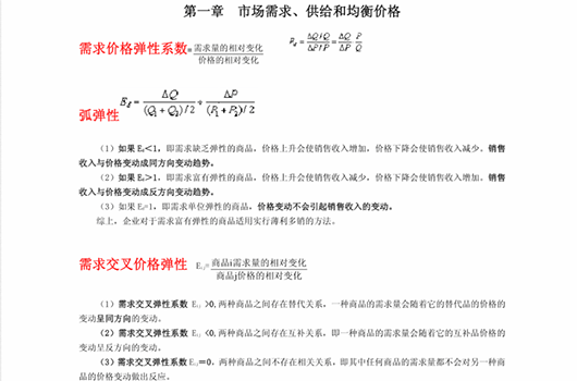 市場(chǎng)需求、供給和均衡價(jià)格中的一些相關(guān)計(jì)算1