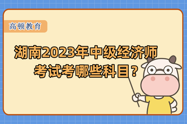 湖南2023年中级经济师考试考哪些科目？