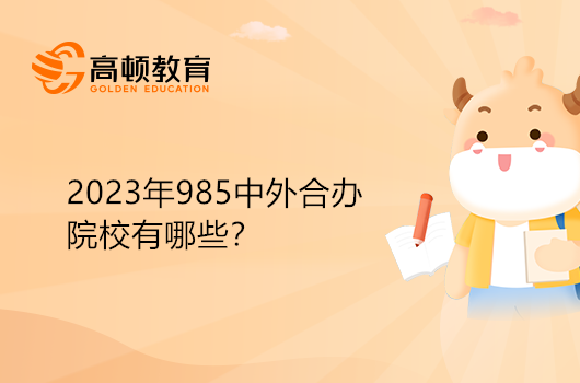 2023年985中外合辦院校有哪些？