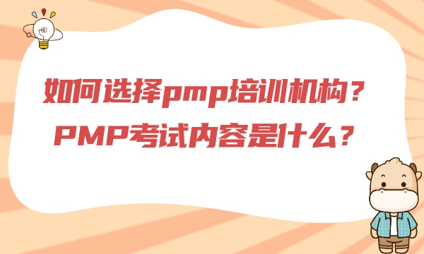 如何选择PMP培训机构？PMP考试内容是什么？