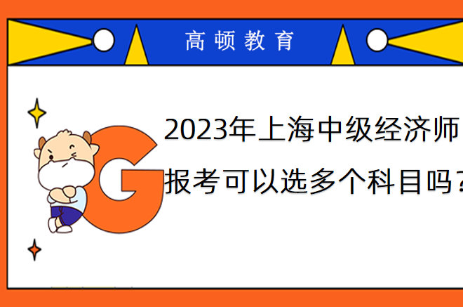 2023年上海中级经济师报考可以选多个科目吗？