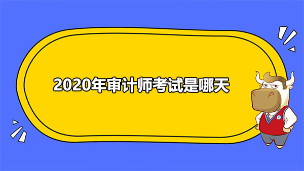 2020年審計師考試是哪天？