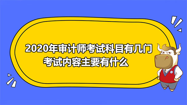 2020年審計(jì)師考試科目有幾門？考試內(nèi)容主要有什么？