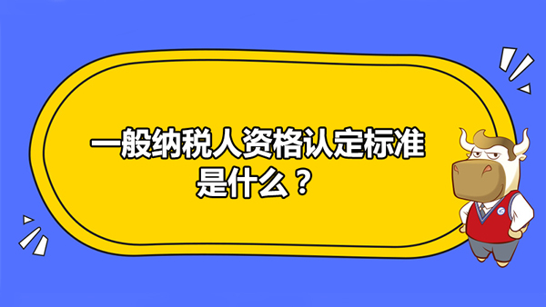 一般纳税人资格认定标准是什么？