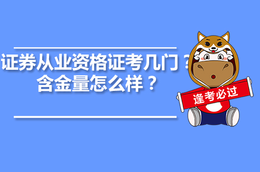 證券從業(yè)資格證考幾門(mén)？含金量怎么樣？