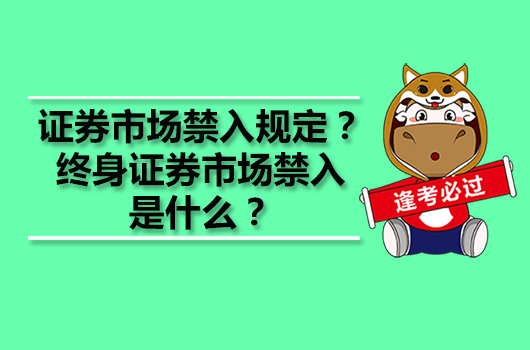 什么是證券市場禁入規(guī)定？終身證券市場禁入是什么？