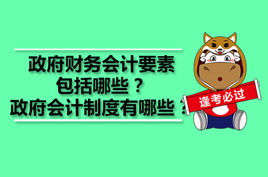 政府財務(wù)會計要素包括哪些？政府會計制度有哪些？