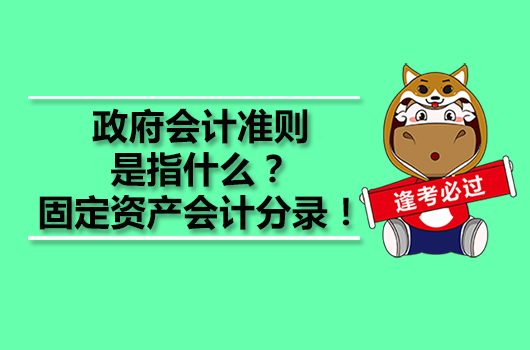 政府會計準則是指什么？固定資產(chǎn)會計分錄！