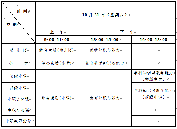 河南教師資格