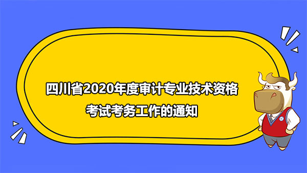 四川省2020年度審計(jì)專業(yè)技術(shù)資格考試考務(wù)工作的通知