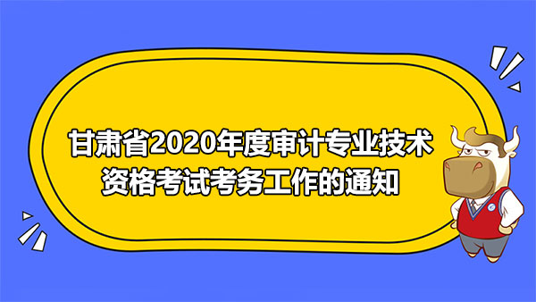 甘肅省審計(jì)師考試安排