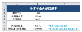 計算年金內(nèi)部回報率