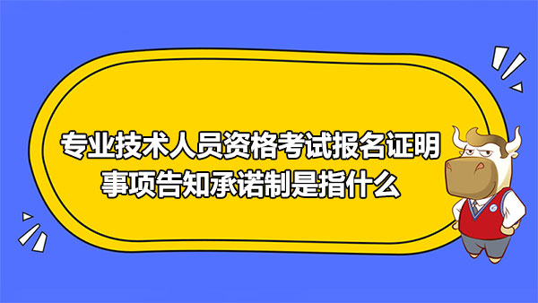 專業(yè)技術(shù)人員資格考試報名證明事項告知承諾制