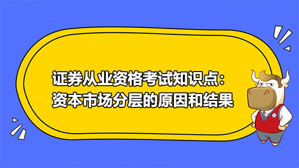 證券從業(yè)資格考試知識點：資本市場分層的原因和結(jié)果