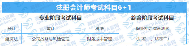 cpa綜合階段考什么