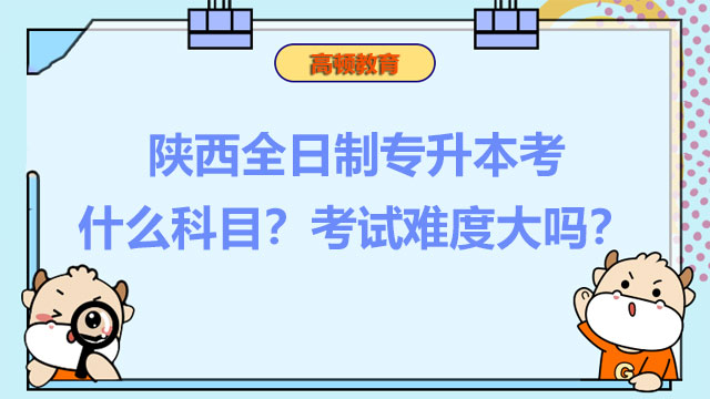 陜西全日制專升本考什么科目？考試難度大嗎？