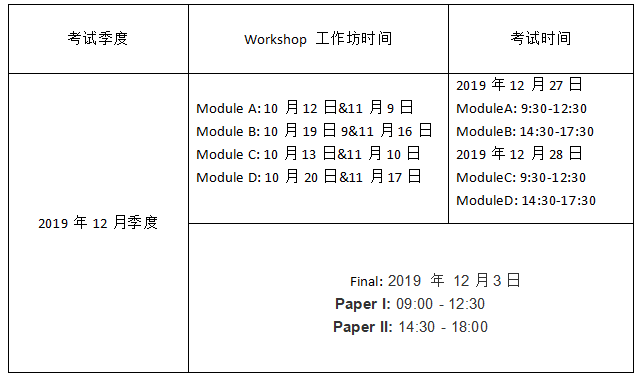 HKICPA考试报名时间