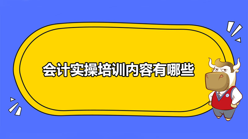 会计实操培训内容有哪些？