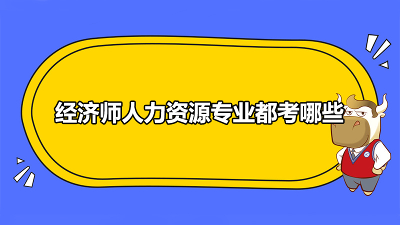 经济师人力资源专业都考哪些