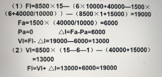 先计算VI,再调整计算FI