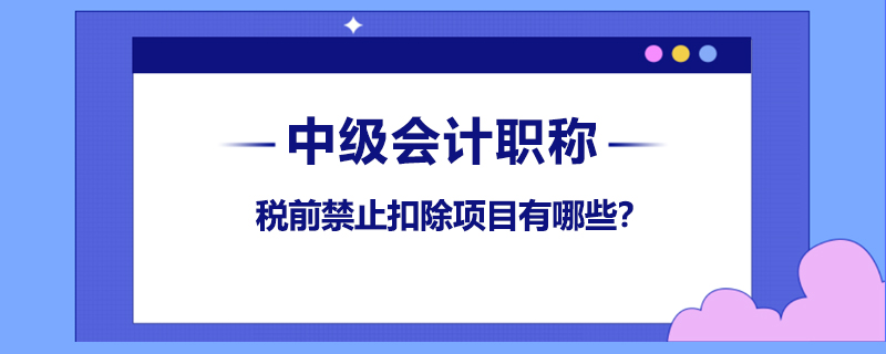 稅前禁止扣除項(xiàng)目有哪些？