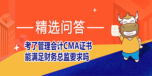 考了管理会计CMA证书能满足财务总监要求吗