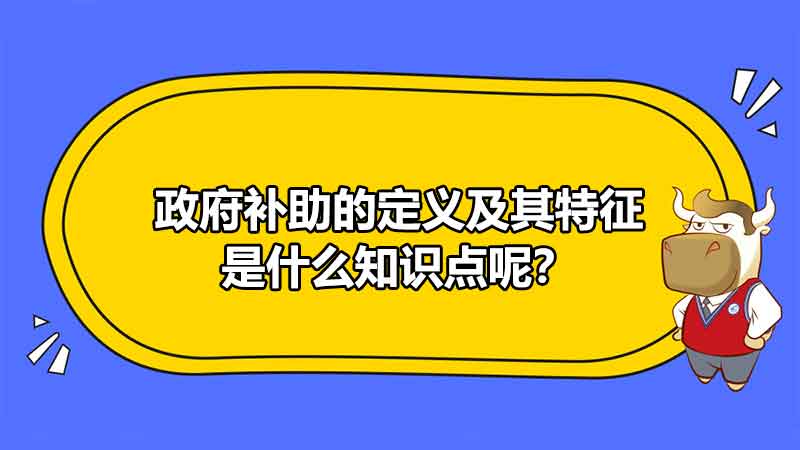 政府補(bǔ)助的定義及其特征是什么知識(shí)點(diǎn)呢？