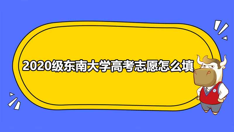 2020级东南大学高考志愿怎么填