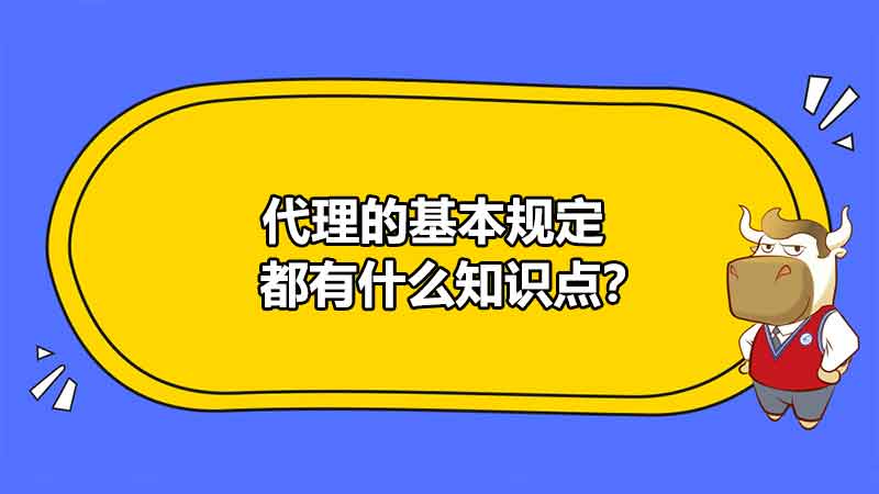 代理的基本规定都有什么知识点？