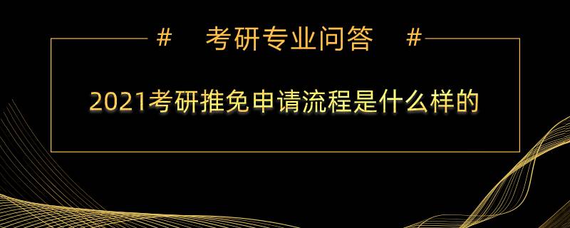 2021考研推免申请流程是什么样的？