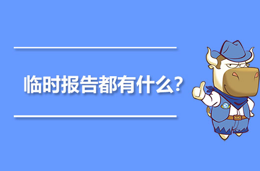 臨時報告都有什么？