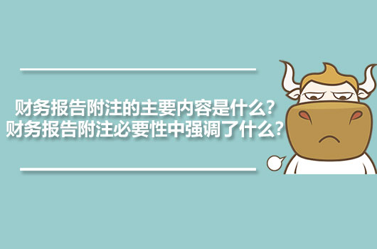 財務報告附注的主要內容是什么？財務報告附注必要性中強調了什么？