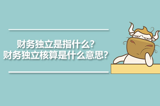 財務(wù)獨立是指什么？財務(wù)獨立核算是什么意思？