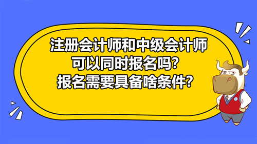 注册会计师和中级会计师可以同时报名吗？报名需要具备什么条件？