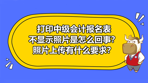 2021打印中级会计报名表不显示照片是怎么回事？照片上传有什么要求？