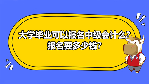 大学毕业可以报名中级会计么？报名要多少钱？