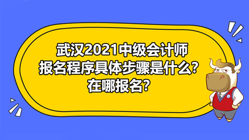 武汉2021中级会计师报名程序具体步骤是什么？