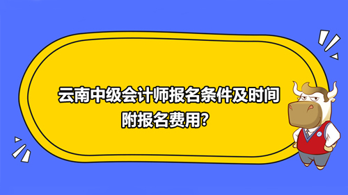 云南中级会计师报名条件及时间附报名费用