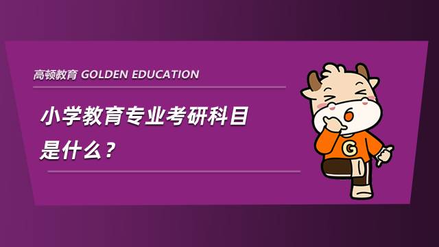 小学教育专业考研科目是什么？整理分享