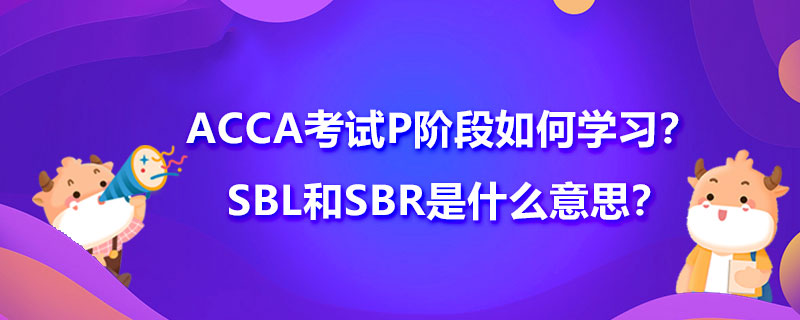 Acca考试p阶段如何学习 Sbl和sbr是什么意思 高顿教育