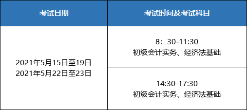 会计考试报名考试时间条件