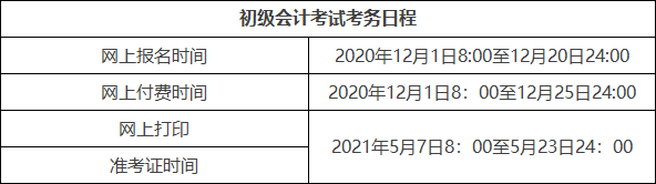 初级会计证报名时间北京