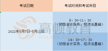 海南初級(jí)會(huì)計(jì)考試時(shí)間