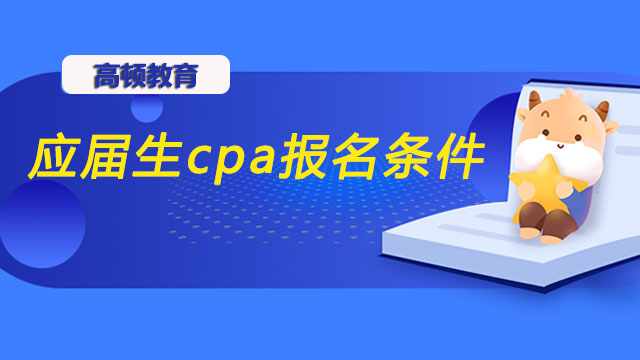 应届生cpa报名条件