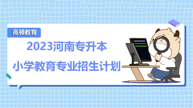 河南專升本小學教育專業(yè)招生計劃